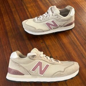 New Balance Women's Cream and Mauve Sneakers